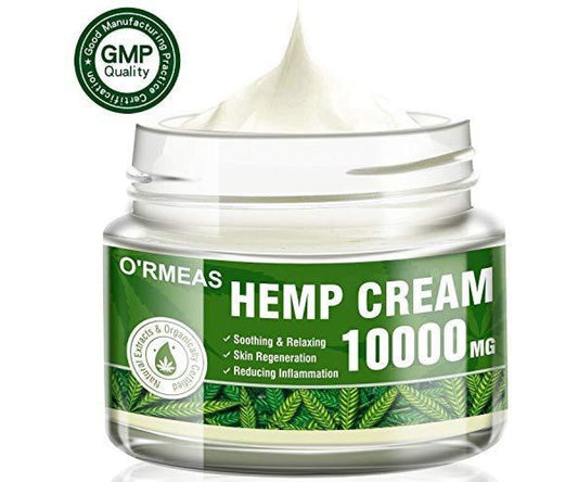 Hanf und Hemp - Hanf Creme Salbe à 10000 MG - bei Schmerzen mit Emu-Öl Aloe Vera Menthol Rosmarinöl